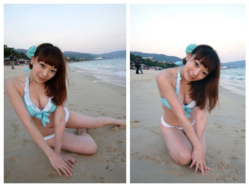 海边卖萌比基尼美眉性感写真