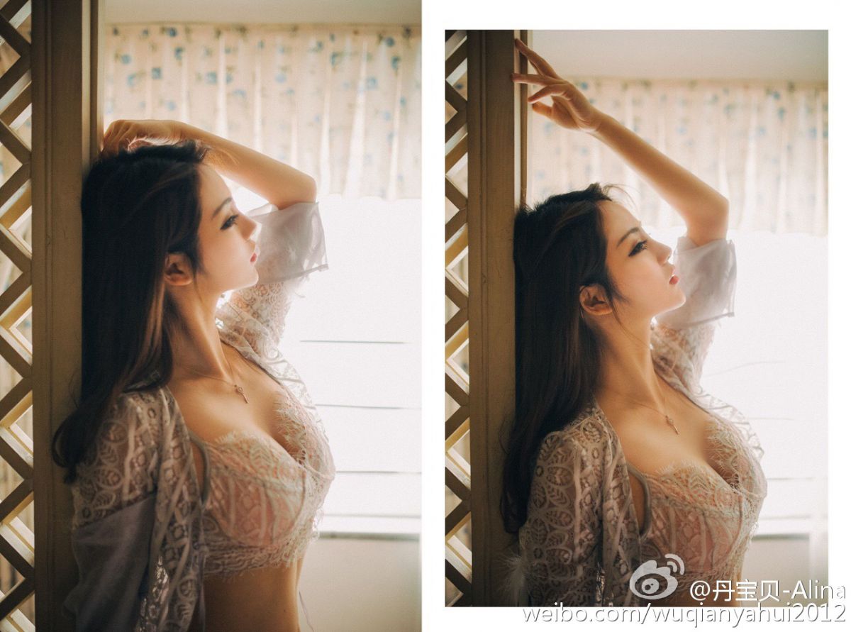 性感内衣美女丹宝贝Alina私房大秀骨感身材