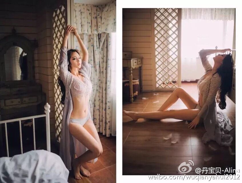 性感内衣美女丹宝贝Alina私房大秀骨感身材