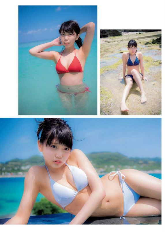 日本少女松下玲绪菜沙滩比基尼写真